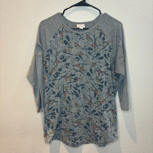 Disney Lularoe Mickey Raglan - Picture 1 of 3